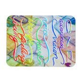 Chakra Rainbow Words Art Magnete (Horizontal)