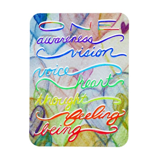Chakra Rainbow Words Art Magnete (Vertikal)
