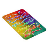 Chakra Rainbow Words Art Magnete (Rechte Seite)