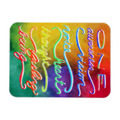 Chakra Rainbow Words Art Magnete (Horizontal)