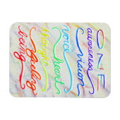 Chakra Rainbow Words Art Magnete (Horizontal)