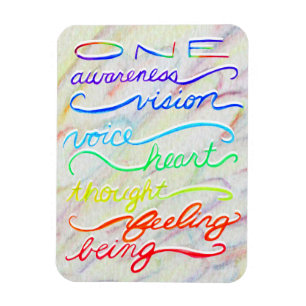 Chakra Rainbow Words Art Magnete