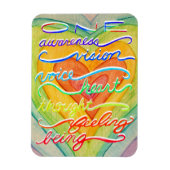 Chakra Rainbow Words Art Magnete (Vertikal)