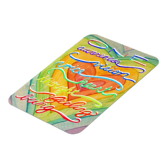 Chakra Rainbow Words Art Magnete (Linke Seite)