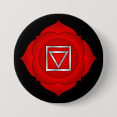Chakra Red Root Zen Yoga Spirituelle Meditation Button (Vorderseite)