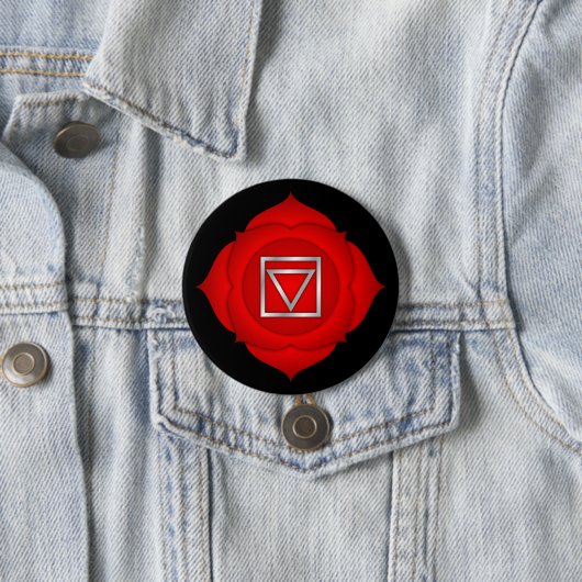Chakra Red Root Zen Yoga Spirituelle Meditation Button (Beispiel)