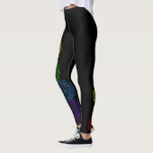 Chakra Regenbogen-Blumen-Leggings, Leggings M (Links)