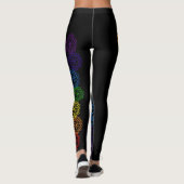 Chakra Regenbogen-Blumen-Leggings, Leggings M (Rückseite)