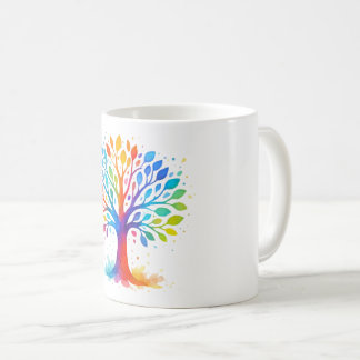 Chakra-Regenbogen-Spektrum-Lebensbaum-Tasse | Lebe Kaffeetasse