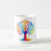 Chakra-Regenbogen-Spektrum-Lebensbaum-Tasse | Lebe Kaffeetasse (Mittel)