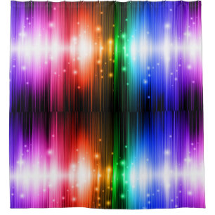 Chakra, Regenbogenfarben, Funkeln, Glitzer, Buche, Duschvorhang