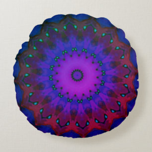 Chakra Reiki Meditation Mandala Pillow Rundes Kissen