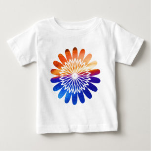 Chakra rundes grafisches Blumen-Juwel Baby T-shirt