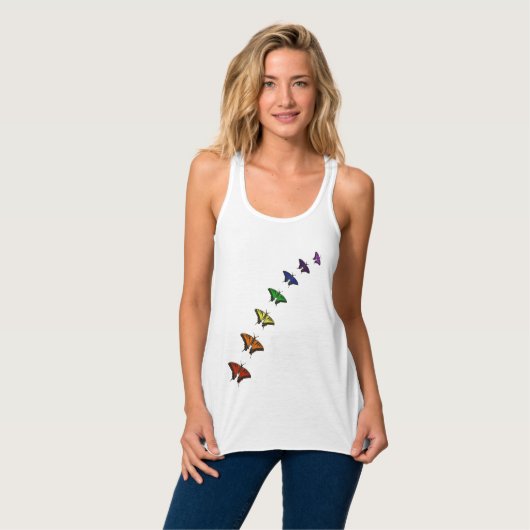 Chakra-Schmetterlinge Tank Top (Vorderseite Vollansicht)