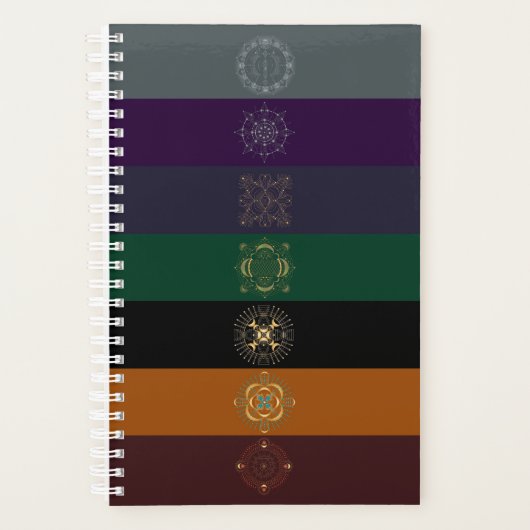 Chakra Shadow Mandala Lines Planner Planer (Vorderseite)