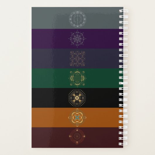 Chakra Shadow Mandala Lines Planner Planer (Rückseite)