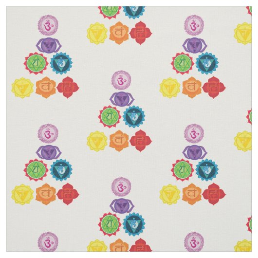 Chakra, sieben Chakras Energie-Systems-Gewebe Stoff (Muster)