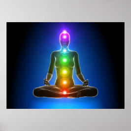 Chakra, Sieben Chakren, Energiesystem, Symbole, Au Poster