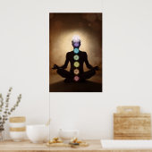 Chakra, Sieben Chakren, Energiesystem, Symbole, Au Poster (Küche)