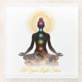 Chakra Silhouette Coaster – Let Your Light Shine Glasuntersetzer