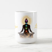Chakra Silhouette – Let Your Light Shin Kaffeetasse (Mittel)