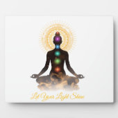 Chakra Silhouette Tabletop Plaque with Easel Fotoplatte (Vorderseite)