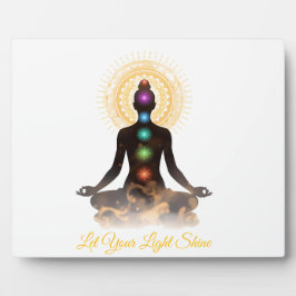 Chakra Silhouette Tabletop Plaque with Easel  Fotoplatte