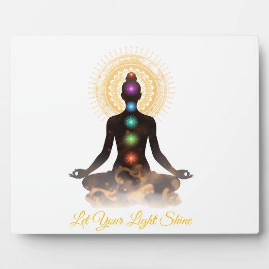 Chakra Silhouette Tabletop Plaque with Easel  Fotoplatte (Vorderseite)