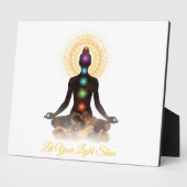 Chakra Silhouette Tabletop Plaque with Easel  Fotoplatte (Seite)