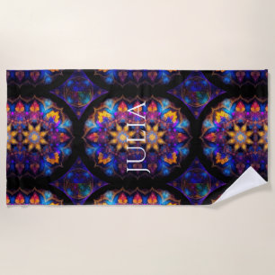 CHAKRA STAR NEW AGE DESIGN STRANDTUCH