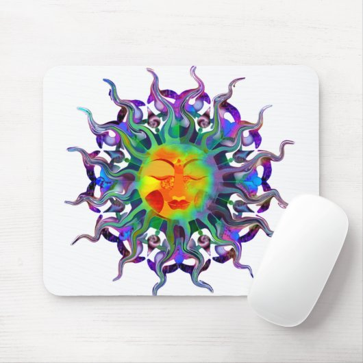 Chakra Sun helles Mousepad (Mit Mouse)