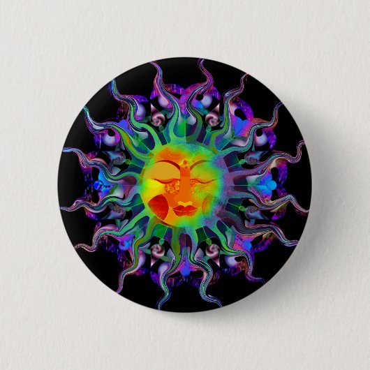 Chakra Sun Knopf Button (Vorderseite)