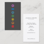 Chakra Symbol Business Card - Rainbow Energy Visitenkarte (Vorne/Hinten)