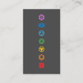 Chakra Symbol Business Card - Rainbow Energy Visitenkarte (Vorderseite)