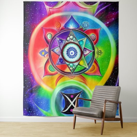 Chakra-Symbol-Wandteppich Wandteppich (Beispiel)