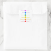 Chakra-Symbole mit den entsprechenden Farben Quadratischer Aufkleber (Tasche)