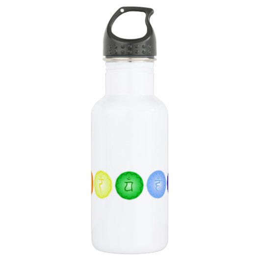 Chakra Symbole Trinkflasche (Vorderseite)