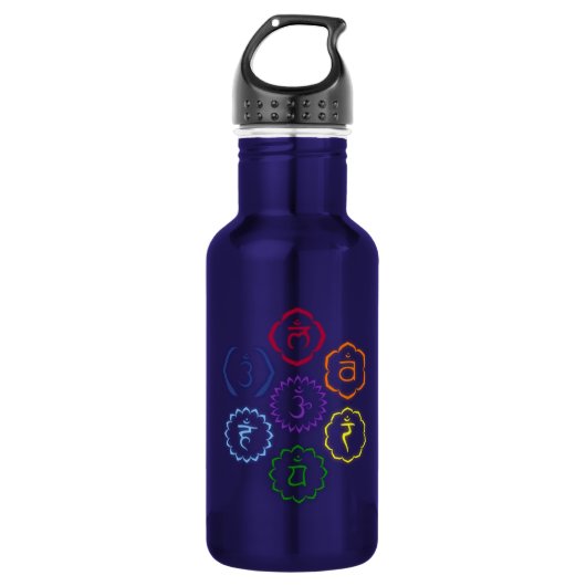 Chakra Symbols Edelstahlflasche (Vorderseite)