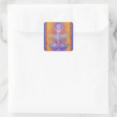 CHAKRA SYSTEM-Aufkleber Quadratischer Aufkleber (Tasche)