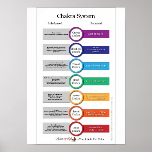 Chakra-System Poster (Vorne)