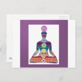 Chakra System Yoga Meditation gut als NVN656 Postkarte (Vorne/Hinten)