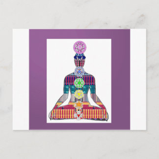 Chakra System Yoga Meditation gut als NVN656 Postkarte