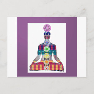 Chakra-System-Yoga-Meditation-Wohlbefinden NVN656 Postkarte