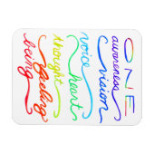 Chakra Themed Rainbow-Wörter Magnet (Horizontal)