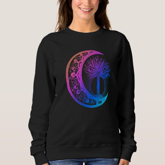 Chakra Tree of Life Mandala Zen Yoga Om Symbol Bud Sweatshirt (Vorderseite)