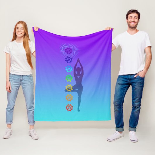 Chakra Tree Pose - Gemütliche spirituelle Fleece f (Beispiel)
