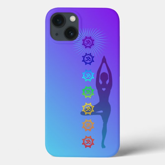 Chakra Tree Pose - Yoga & Spirituelle Erleuchtung Case-Mate iPhone Hülle (Rückseite)