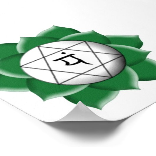 Chakra Vier-Ahahata Poster (Ecke)