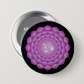 Chakra Violet Crown Zen Yoga Meditation Button (Vorne & Hinten)