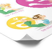 Chakra Yoga Girls Illustration Vertikales Poster (Ecke)